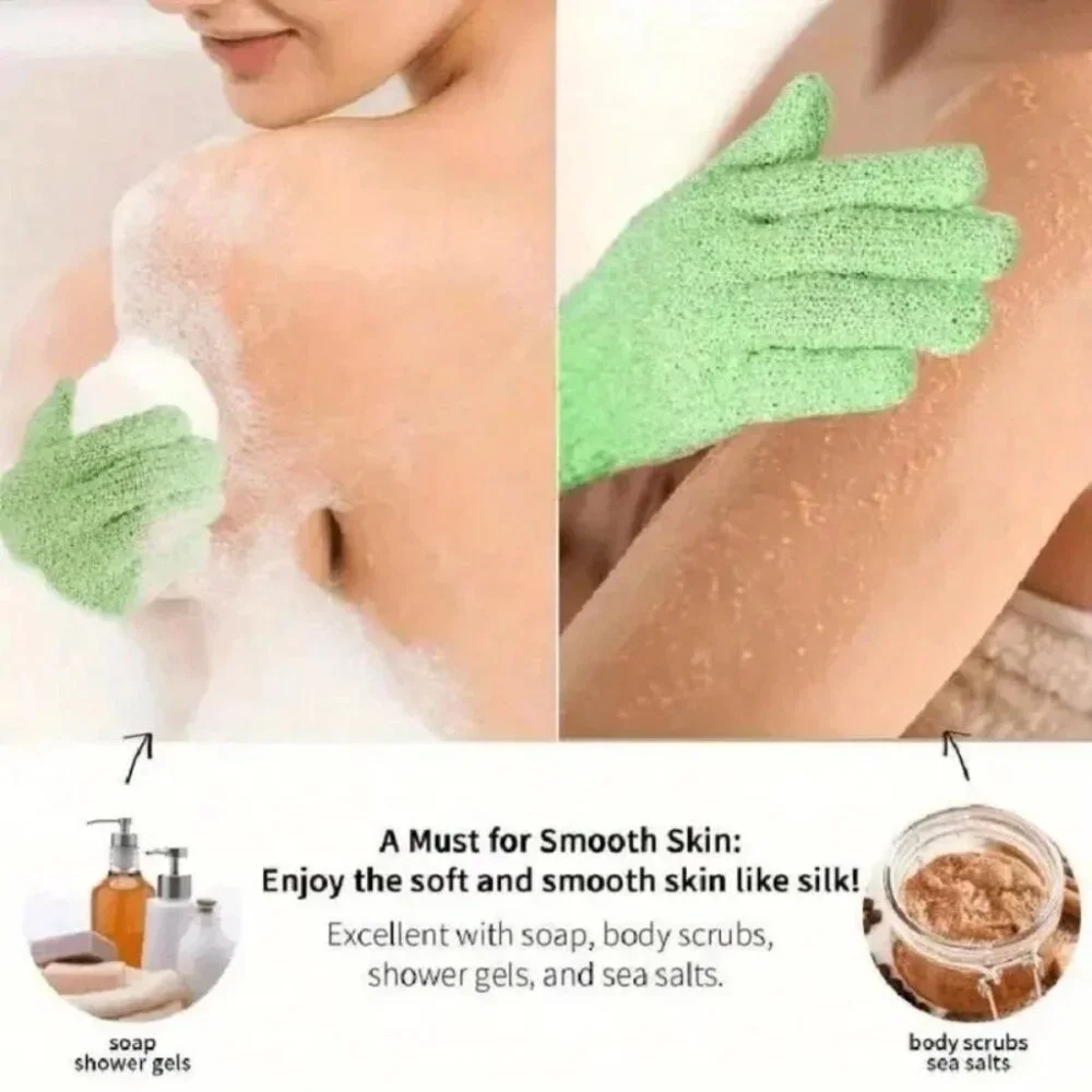Bath Gloves Body Scrub Gloves 9Pair Exfoliating Spa Shower Mitts Assorted Colors
